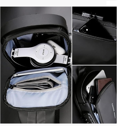 Chest Bag for Men and Women with USB Charging