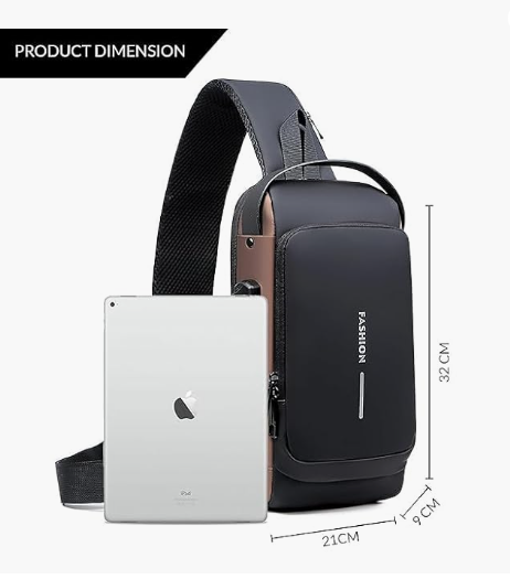 Chest Bag for Men and Women with USB Charging